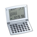 Folding Calculator w/ World Time/ Calendar & Alarm Clock